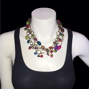 Vintage Premier Designs Multilayer and Multicolor Necklace